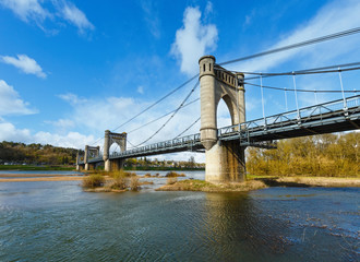 Obraz premium Suspension Bridge in Langeais, France.