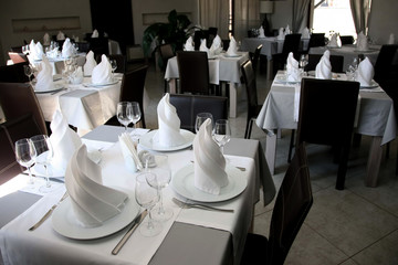 table setting in restaurant Cutlery