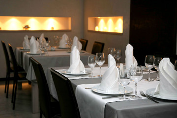 table setting in restaurant Cutlery