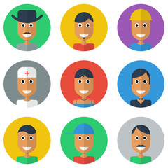 People Flat icons collection, vector illustration