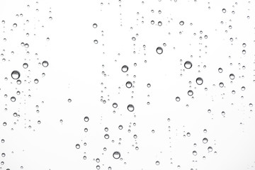 Fototapeta na wymiar Water drops on glass