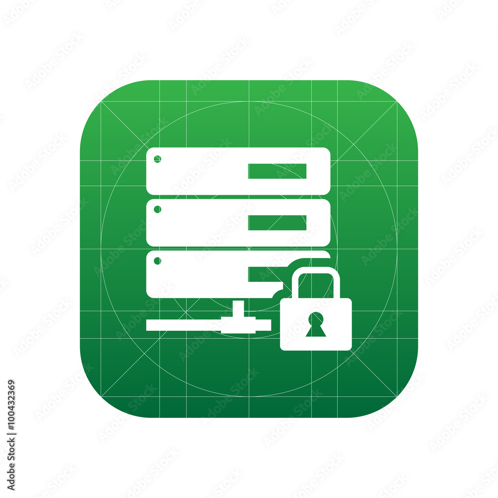 Poster Database security protection icon