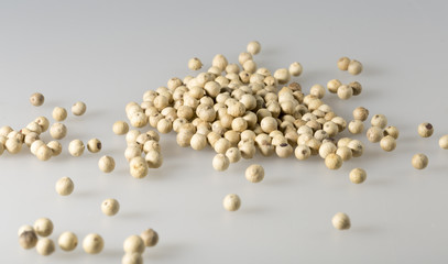 White Peppercorns Close Up