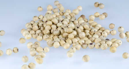 White Peppercorns Close Up