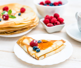 breakfast with pancakes