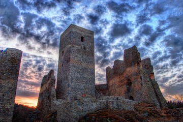 Castle ruins Rokstejn HDR version