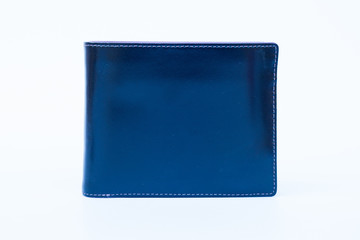 Leather wallet isolated on white background