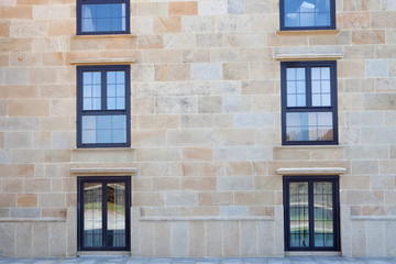 Nice windows of a majestic hotel