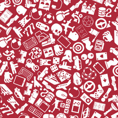 vector background of the gaming icons