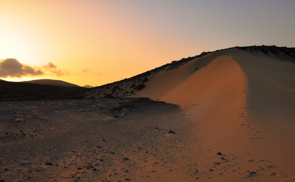 Sand dunes, Fuerteventura Beach, Costa Calma, Las Palmas, Canary Islands, Spain