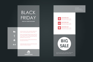 Set of brochure, poster design templates in sale style