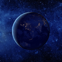 Planet earth from the space. Some elements of this image furnish