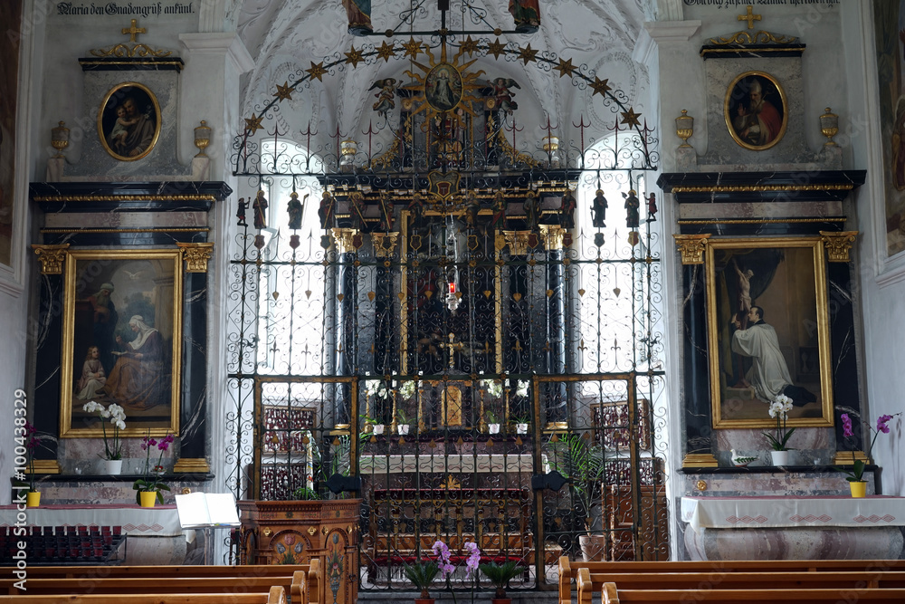 Poster Inside parish church