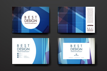 Set of modern design banner template in abstract style
