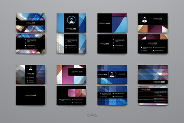 Set of Design Business Card Template in abstract style