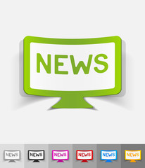 realistic design element. news