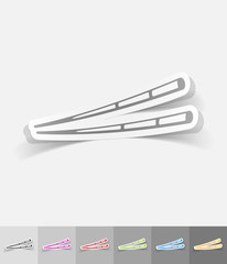 realistic design element. chopsticks for sushi