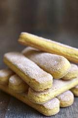 Savoyardy - biscuit for making tiramisu.