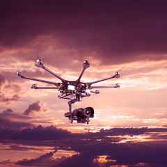 Fototapeta na wymiar The professional drone