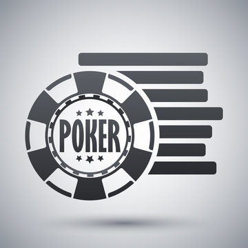 Vector poker chips icon
