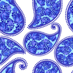 Paisley pattern vector, textile print fashion seamless, Paisley