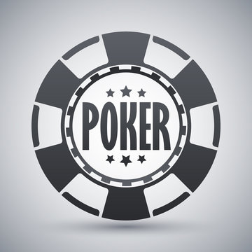 Vector poker chip icon