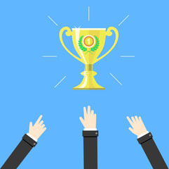 Competition. Business concept vector illustration.