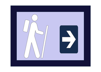 randonnée pédestre,panneau de signalisation