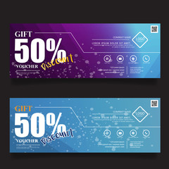 Naklejka premium Gift Voucher Colorful Template