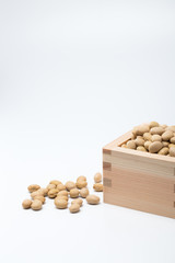 節分の豆とマス