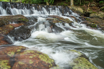 The flow of the water