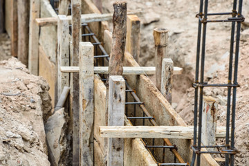 Wood left at construction site