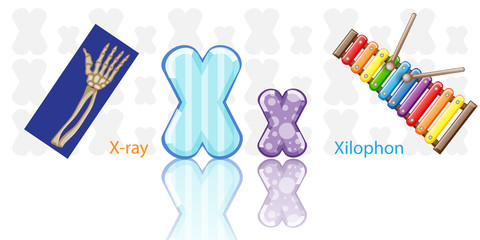 Illustration of X alphabet