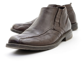 Men's dark brown shoes.