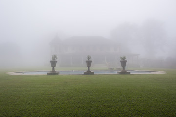 Cloud Mist Pool Mansion countryside weather landscape