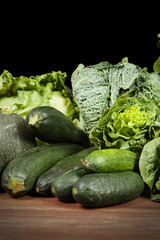 Assortment of green vegetables