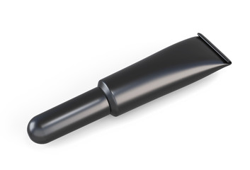 Black tube. Tube for your design. 3d rendering.