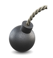 Cartoon bomb. 3d.
