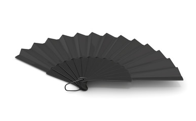 3d black hand fan.