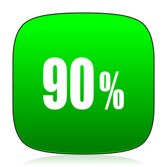 90 percent green icon