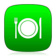 restaurant green icon