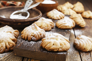 Cookies with powdered sugar