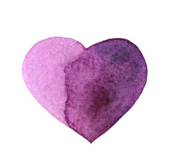 Watercolor hand drawn heart
