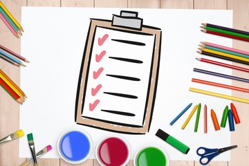 Digitally generated image of clipboard