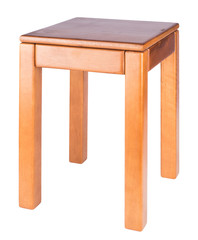 Stool wooden isolated