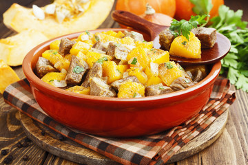 Stew beef with pumpkin