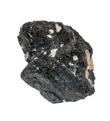 Black Ilmenite stone from Russia Isolated