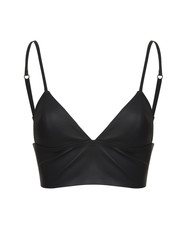Cut-out of Black Strap Midriff on Invisible Mannequin