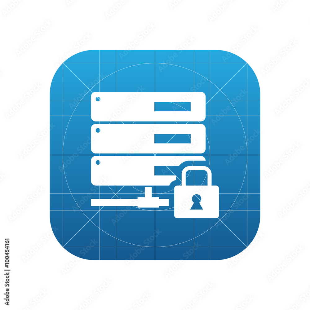 Poster database security protection icon