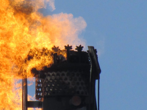 Torch System On An Oil Field